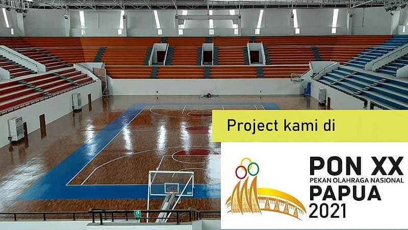 Lapangan basket indoor yang terawat